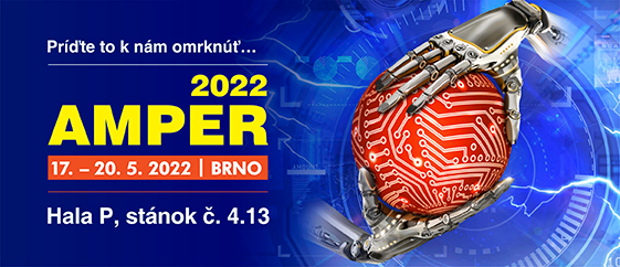 Príďte nás omrknúť na veľtrh elektrotechniky AMPER 2022 v Brne BVV