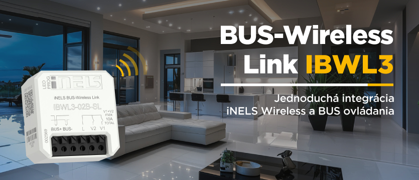 Zjednoťte svoj šikovný systém: Prepojte iNELS Wireless a BUS pomocou IBWL3